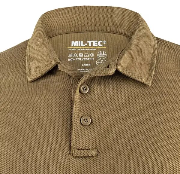 Поло Mil-Tec Polo Shirt Tactical Quickdry 1/2 Dark coyote Фото 2